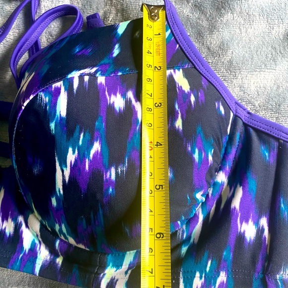 Tie Dye Bust Support Free Size Back Tie Up Joe Fresh XL Purple Blue Black White - Picture 5 of 5